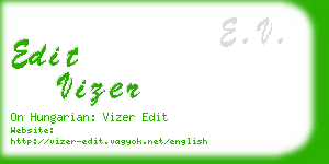 edit vizer business card